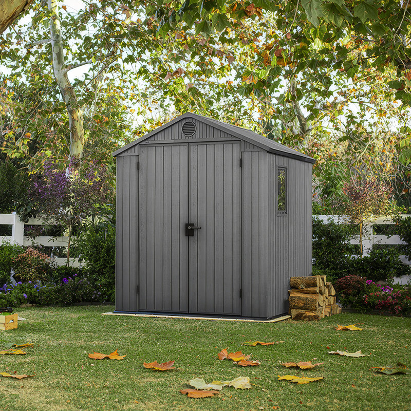 Keter Darwin 6x6 ft. Durable Resin Outdoor Storage Shed With Floor